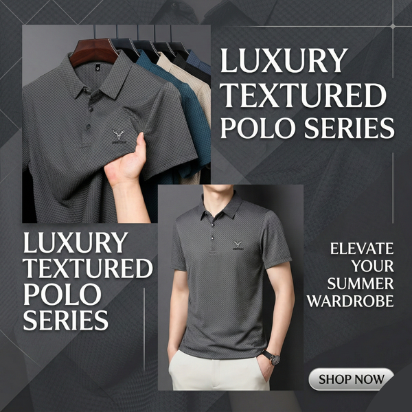 Luxury Textured Deer Logo Shirt – Premium Waffle Knit Summer Edition.