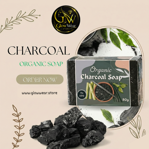 Organic Charcoal - Soap Deep Cleansing & Detoxifying Bar for Glowing Skin.