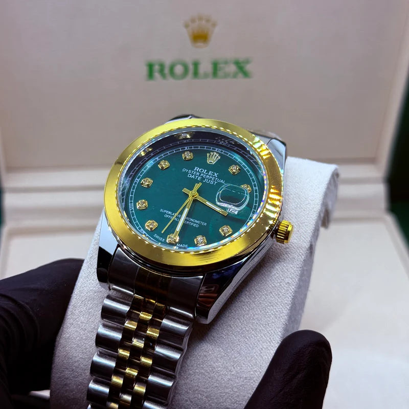 Rolex Datejust Green Dial - Premium Edition Two-Tone Luxury Watch with Original Box