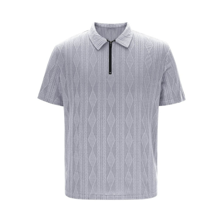 Luxury Half-Zip Textured Knit Polo – Lightweight Summer Essentials.