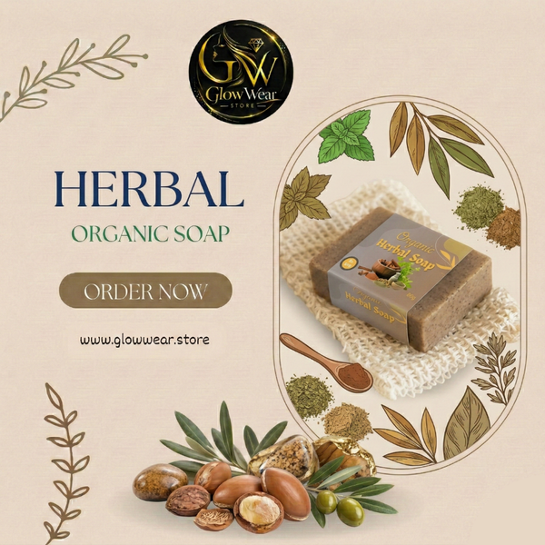 Premium Organic Herbal Soap  – Natural Skin Nourishing & Radiance Bar | Glow Wear