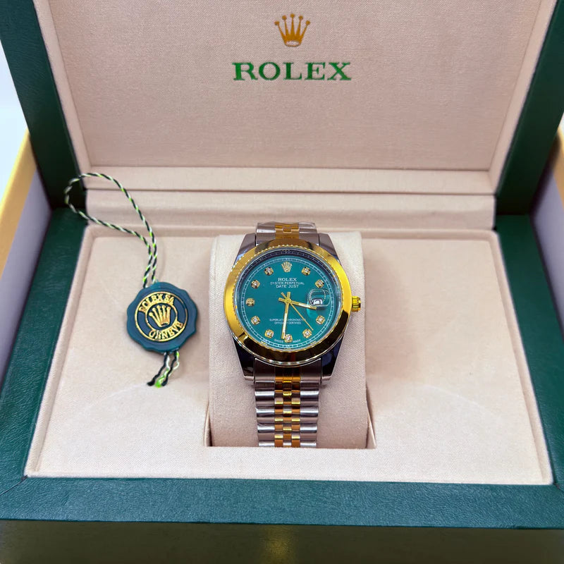 Rolex Datejust Green Dial - Premium Edition Two-Tone Luxury Watch with Original Box